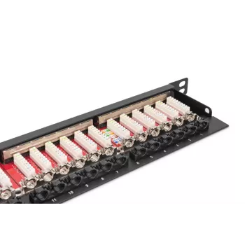 DIGITUS Patchpanel CAT6a θωρακισμένο 24-Port 0,5HE (dn91624sslea)