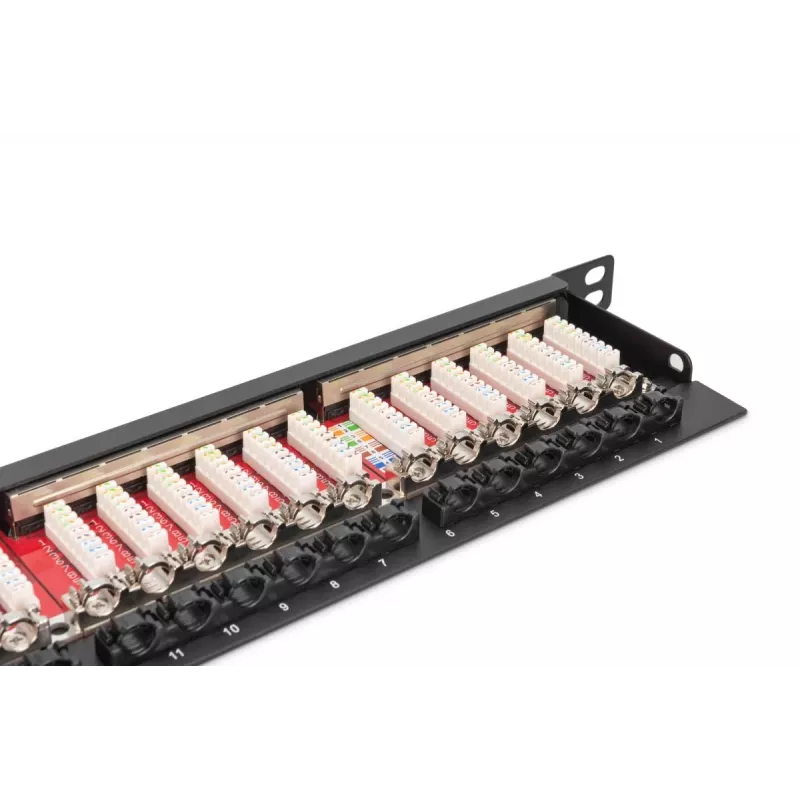 DIGITUS Patchpanel CAT6a θωρακισμένο 24-Port 0,5HE (dn91624sslea)