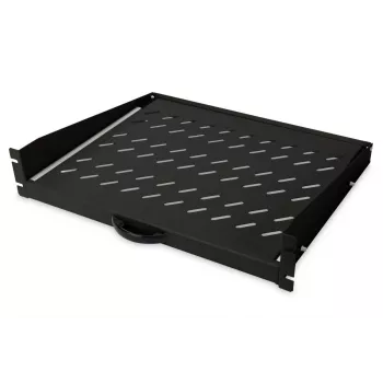 DIGITUS 2U συρόμενο ράφι για ερμάρια από 450 mm βάθος 88x483x352 mm, έως 30 kg, μαύρο (RAL 9005)