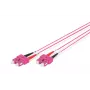 DIGITUS καλώδιο patch οπτικών ινών, SC σε SC Multimode OM4 - 50/125 µ, Duplex, χρώμα RAL4003 μήκος 1m