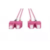 DIGITUS καλώδιο patch οπτικών ινών, SC σε SC Multimode OM4 - 50/125 µ, Duplex, χρώμα RAL4003 μήκος 1m