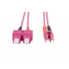 DIGITUS καλώδιο patch οπτικών ινών, LC σε SC Multimode OM4 - 50/125 µ, Duplex, χρώμα RAL4003 μήκος 1m