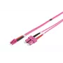 DIGITUS καλώδιο patch οπτικών ινών, LC σε SC Multimode OM4 - 50/125 µ, Duplex, χρώμα RAL4003, μήκος 3m