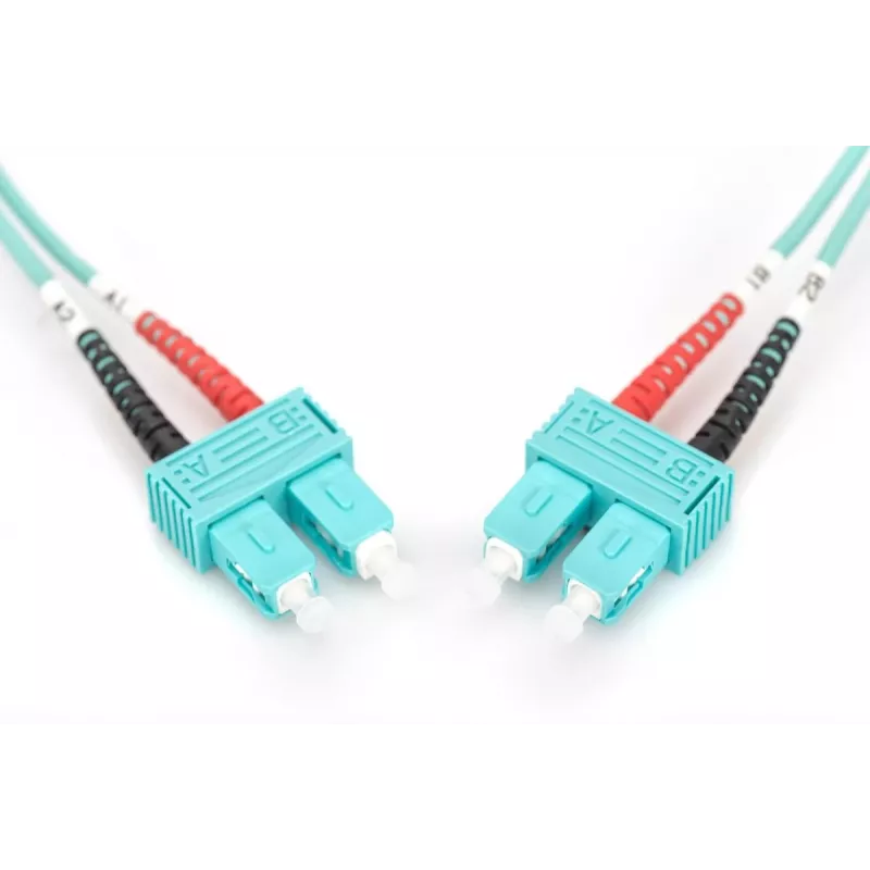 DIGITUS καλώδιο patch οπτικών ινών, SC σε SC Multimode 50/125 µ, Duplex μήκος 1 m κλάση OM3