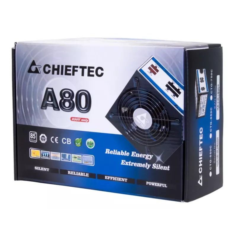 Chieftec CTG-550C τροφοδοτικό 550 W 20+4-polig ATX ATX μαύρο
