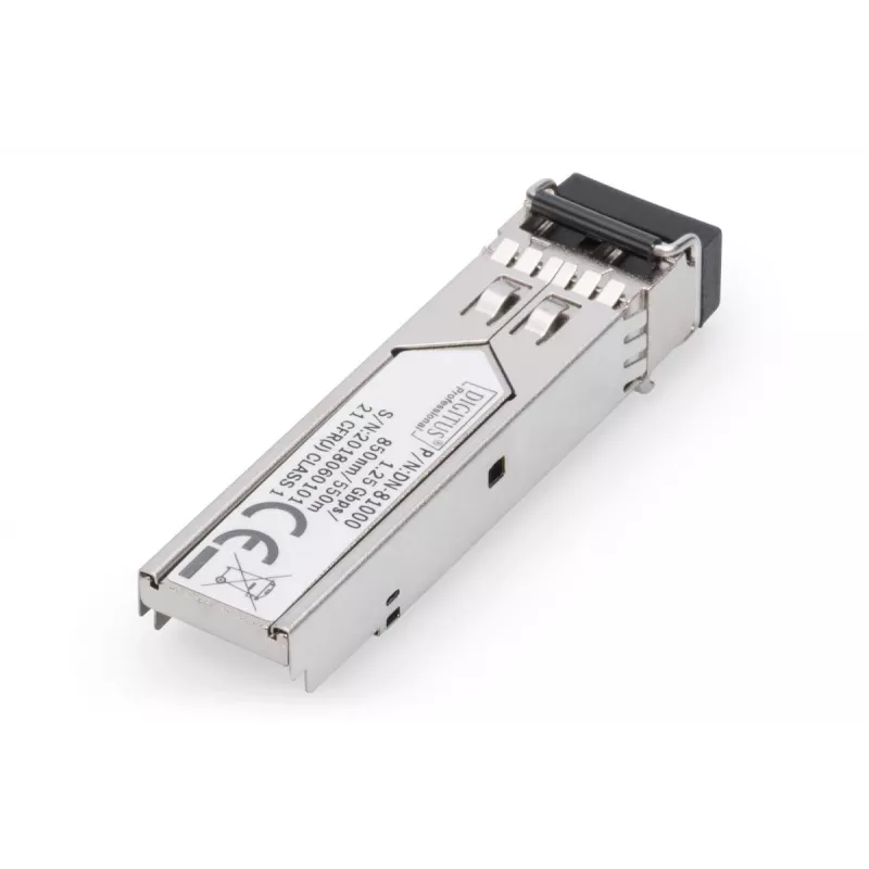 DIGITUS 1,25 Gbit/s Μονάδα SFP, Έως 550 m Multimode, LC-Duplex αρσενικό βύσμα 1000Base-SX, 850 nm