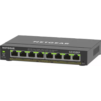 NETGEAR 8-Port Gigabit Ethernet PoE+ Plus Switch (GS308EP) Managed L2/L3 Gigabit Ethernet (10/100/1000) Power over Ethernet (PoE) μαύρο