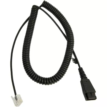 Καλώδιο Jabra LINK Siemens Openstage Connector QD σε RJ-45, 0,5 m (σπειροειδές 2 m), μαύρο