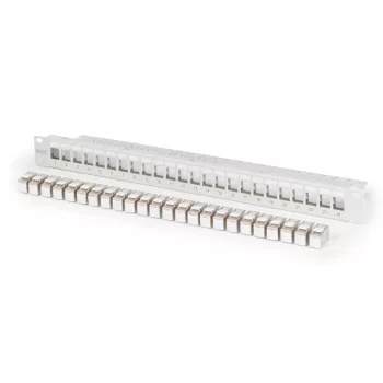 DIGITUS Modular Patch Panel - θωρακισμένο με 24x DN-93615 24-Port 1U Rackeinbau γκρι RAL 7035