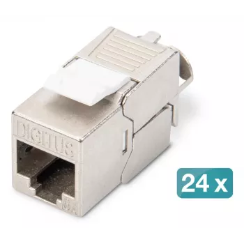 DIGITUS Modular Patch Panel - θωρακισμένο με 24x DN-93615 24-Port 1U Rackeinbau γκρι RAL 7035