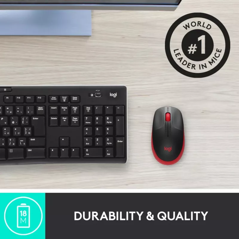 Ποντίκι Logitech M190 Wireless USB κόκκινο