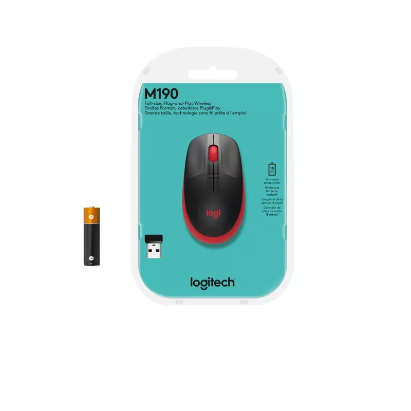 Ποντίκι Logitech M190 Wireless USB κόκκινο