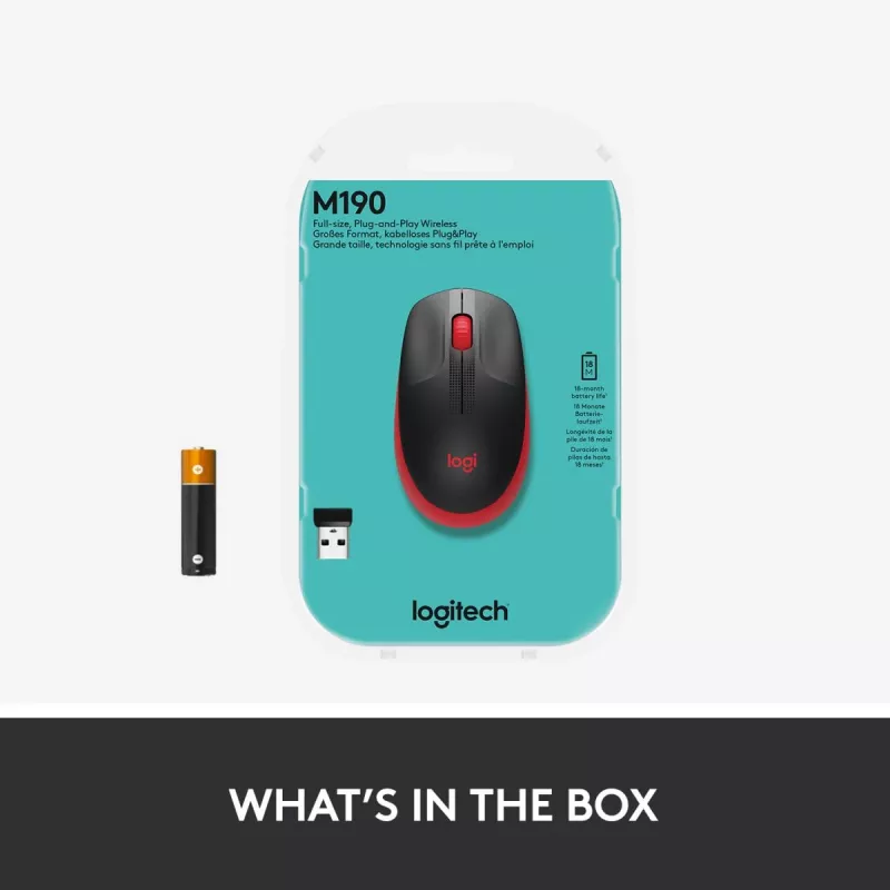 Ποντίκι Logitech M190 Wireless USB κόκκινο