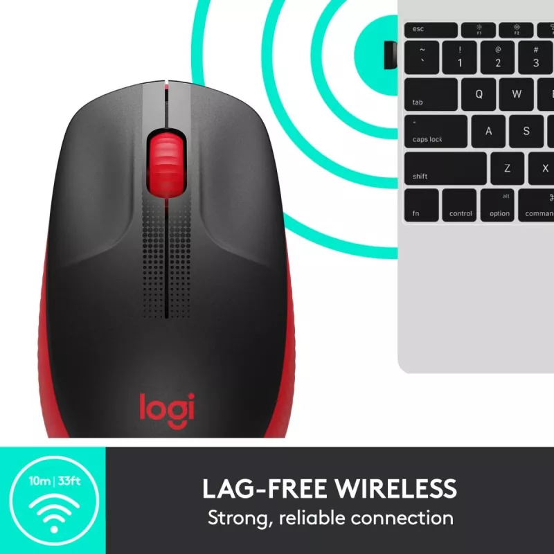 Ποντίκι Logitech M190 Wireless USB κόκκινο