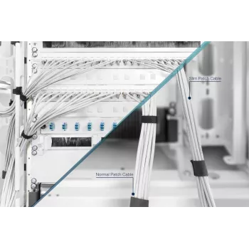 DIGITUS λεπτό Patch καλώδιο - CAT6A - U/FTP - Snagless - Cu - 10m - γκρι