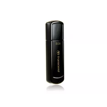 TRANSCEND Jetflash 350 - 8 GB USB Stick - USB 2.0 - Μαύρο
