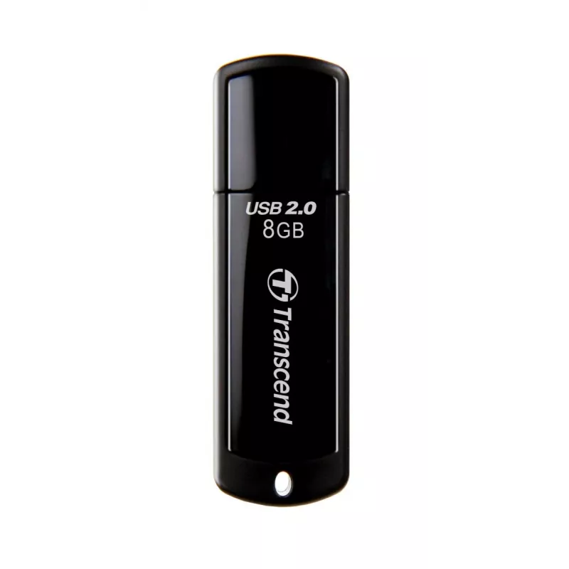 TRANSCEND Jetflash 350 - 8 GB USB Stick - USB 2.0 - Μαύρο
