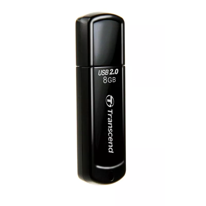 TRANSCEND Jetflash 350 - 8 GB USB Stick - USB 2.0 - Μαύρο