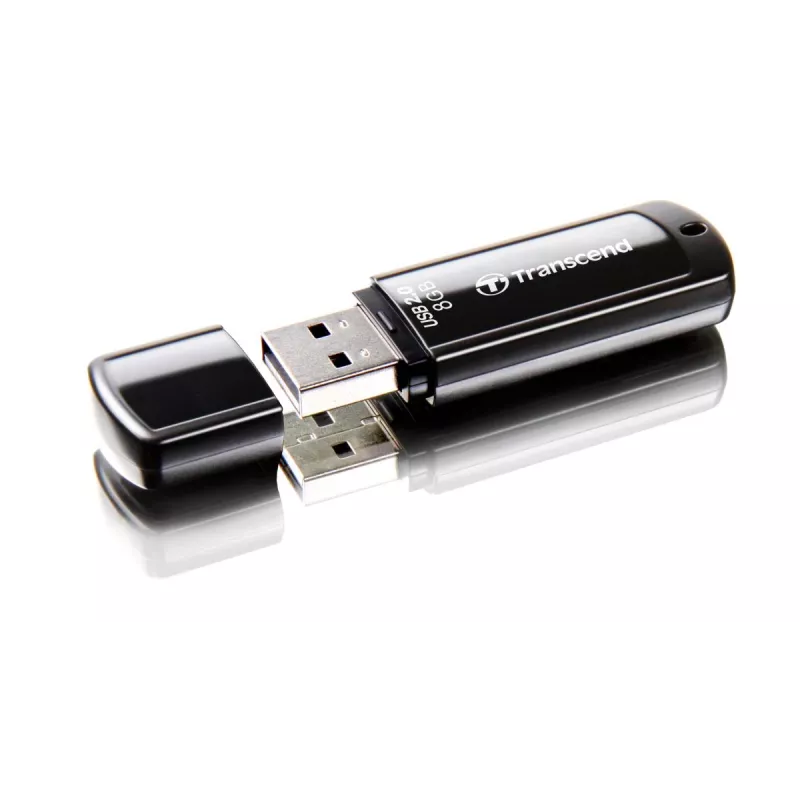 TRANSCEND Jetflash 350 - 8 GB USB Stick - USB 2.0 - Μαύρο