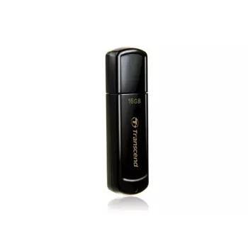 TRANSCEND Jetflash 350 - 16GB USB Stick - USB 2.0 - Μαύρο