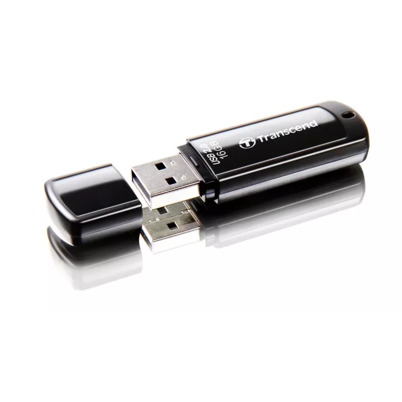TRANSCEND Jetflash 350 - 16GB USB Stick - USB 2.0 - Μαύρο