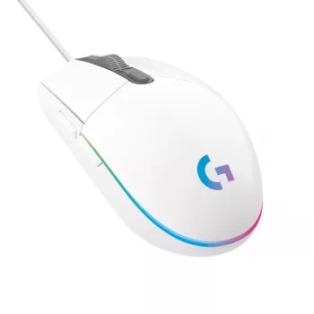 LOGITECH G203 Lightsync Gaming ποντίκι USB Λευκό