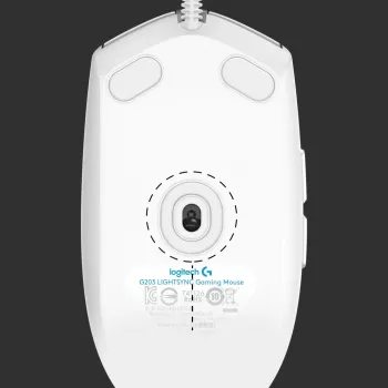LOGITECH G203 Lightsync Gaming ποντίκι USB Λευκό