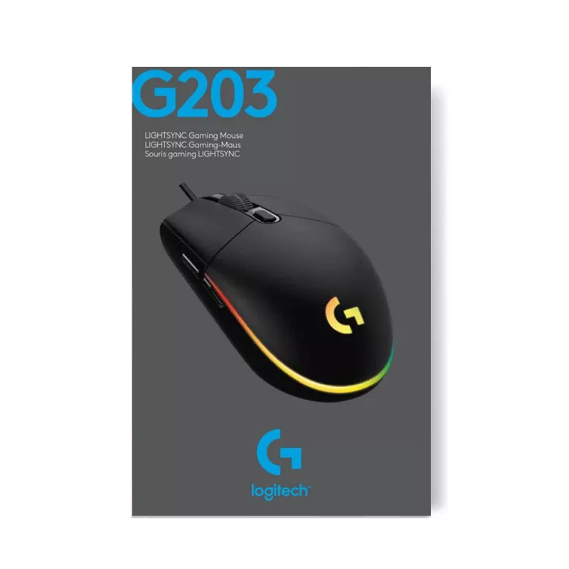 LOGITECH G203 Lightsync Gaming ποντίκι USB Λευκό