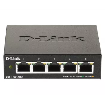 D-Link DGS-1100-05V2/E Διακόπτης δικτύου Managed L2 Gigabit Ethernet (10/100/1000) Μαύρο