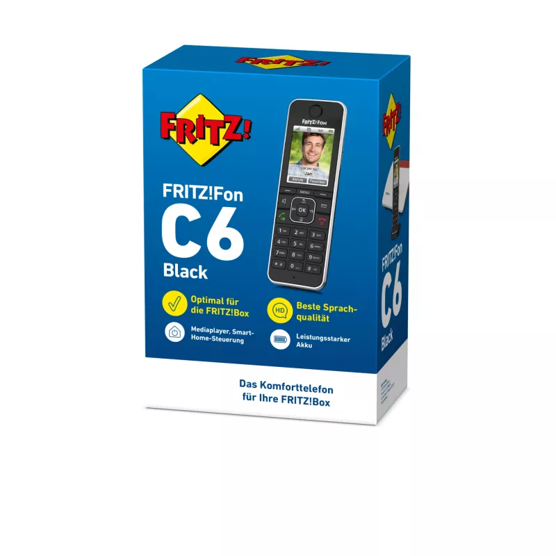 DECT τηλέφωνο AVM FRITZ!Fon C6 Μαύρο