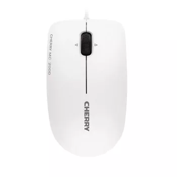 CHERRY MC 2000 Ενσύρματο ποντίκι με τροχό κύλισης, Ανοιχτό γκρι, USB, αμφίχειρο, IR LED, USB Type-A, 1600 DPI, Γκρι