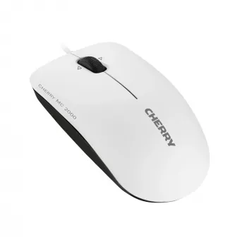 CHERRY MC 2000 Ενσύρματο ποντίκι με τροχό κύλισης, Ανοιχτό γκρι, USB, αμφίχειρο, IR LED, USB Type-A, 1600 DPI, Γκρι