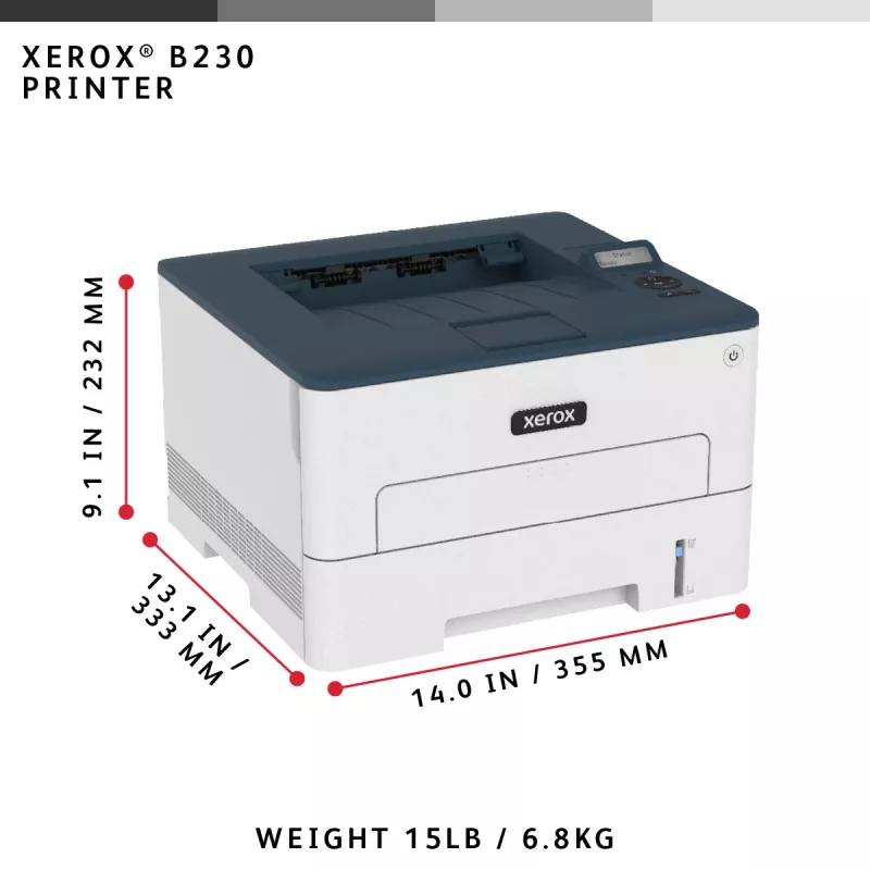 Xerox B230 A4 34ppm Wireless Duplex Εκτυπωτής PCL5e/6 2 Δίσκοι χαρτιού συνολικά 251 Φύλλα