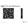 be quiet! Light Wings 140mm ARGB PWM High Speed Ανεμιστήρας μαύρο