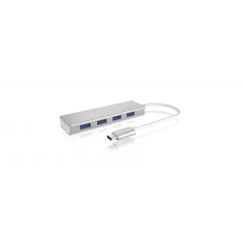 ICY BOX IB-HUB1425-C3 USB 3.2 Gen 1 (3.1 Gen 1) Type-C 5000 Mbit/s ασημί