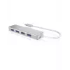 ICY BOX IB-HUB1425-C3 USB 3.2 Gen 1 (3.1 Gen 1) Type-C 5000 Mbit/s ασημί