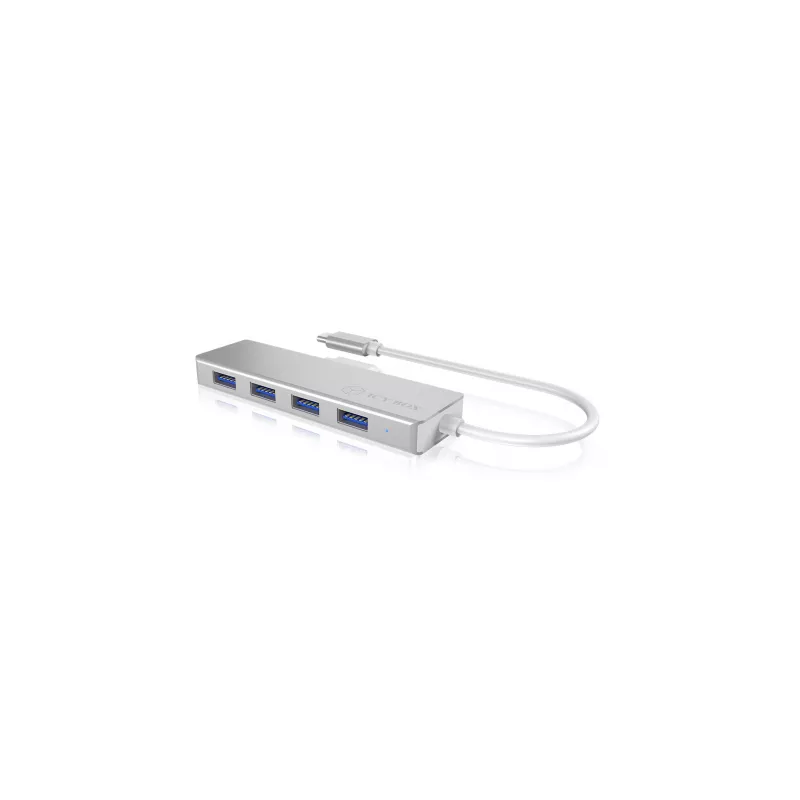 ICY BOX IB-HUB1425-C3 USB 3.2 Gen 1 (3.1 Gen 1) Type-C 5000 Mbit/s ασημί
