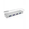 ICY BOX IB-HUB1425-C3 USB 3.2 Gen 1 (3.1 Gen 1) Type-C 5000 Mbit/s ασημί