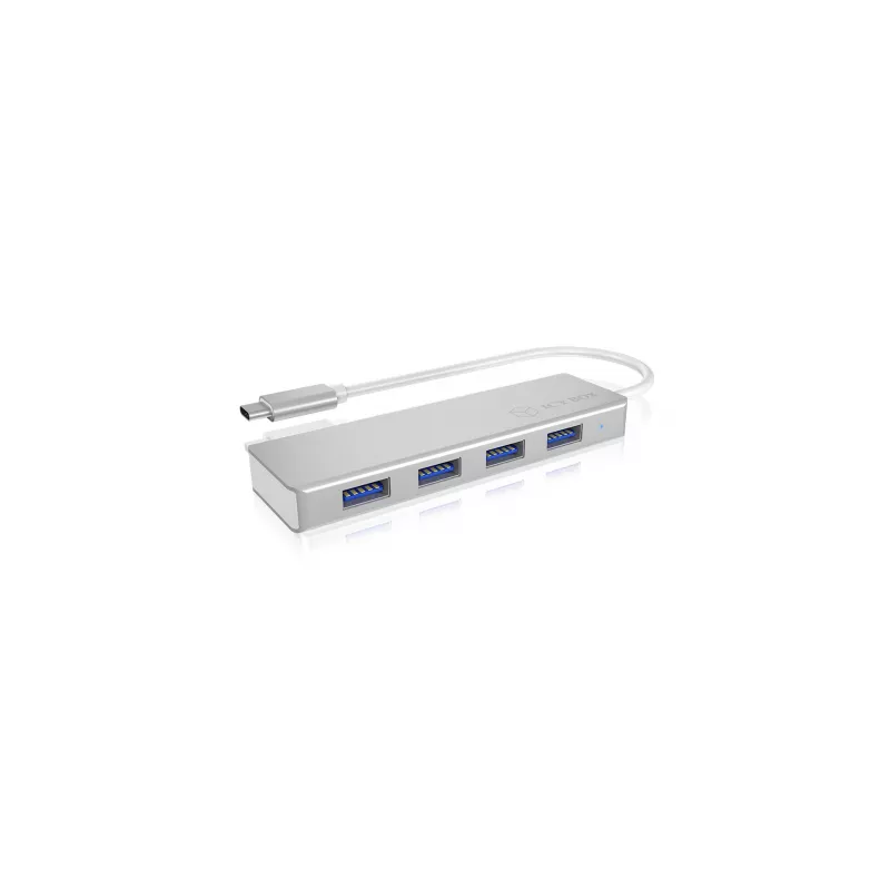 ICY BOX IB-HUB1425-C3 USB 3.2 Gen 1 (3.1 Gen 1) Type-C 5000 Mbit/s ασημί
