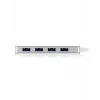 ICY BOX IB-HUB1425-C3 USB 3.2 Gen 1 (3.1 Gen 1) Type-C 5000 Mbit/s ασημί