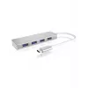 ICY BOX IB-HUB1425-C3 USB 3.2 Gen 1 (3.1 Gen 1) Type-C 5000 Mbit/s ασημί