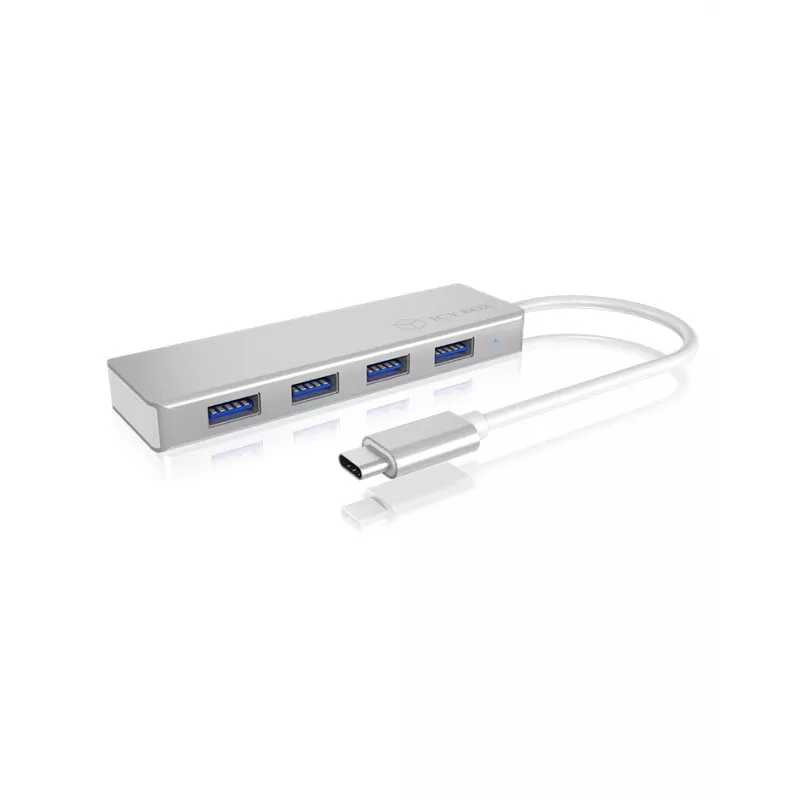 ICY BOX IB-HUB1425-C3 USB 3.2 Gen 1 (3.1 Gen 1) Type-C 5000 Mbit/s ασημί