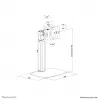 Neomounts FPMA-D865 μαύρη βάση οθόνης 10-32 ίντσες - γάστρας αερίου