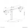 Neomounts FPMA-D865D μαύρη βάση οθόνης 10-27 ίντσες - γόνατο αερίου