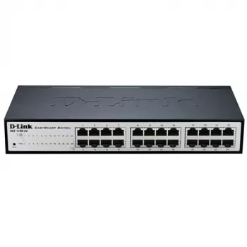 D-Link DGS-1100-24V2 Managed L2 Gigabit Ethernet (10/100/1000) 1U Μαύρο, Γκρι