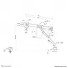 Neomounts DS75-450BL2 Βάση οθόνης 17-32 inch - Γκάζι - Στήριξη γραφείου - 180°-Στοπ