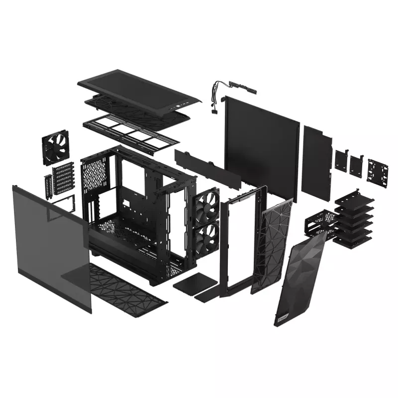 FRACTAL DESIGN Meshify 2 Light Tint Tempered Glass Μαύρο