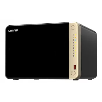 QNAP TS-664 NAS Tower Intel® Celeron® N5095 8 GB DDR4 0 TB QNAP QTS Μαύρο, Μπρονζέ