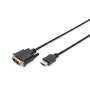 DIGITUS Καλώδιο αντάπτορα HDMI, τύπου A-DVI(18+1) M/M, 3m Full HD μαύρο