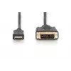 DIGITUS Καλώδιο αντάπτορα HDMI, τύπου A-DVI(18+1) M/M, 3m Full HD μαύρο